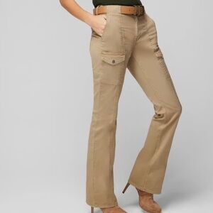 White House Black Market Skinny Flare  Cargo  Pants Sz 8  Hazelnut